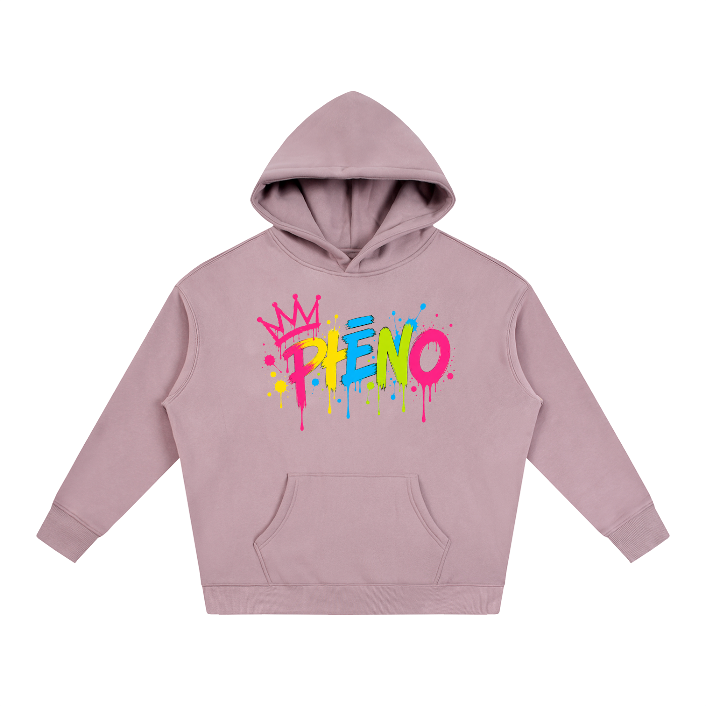 Pop Chaos Graffiti Splash Oversize Fleeced Hoodie