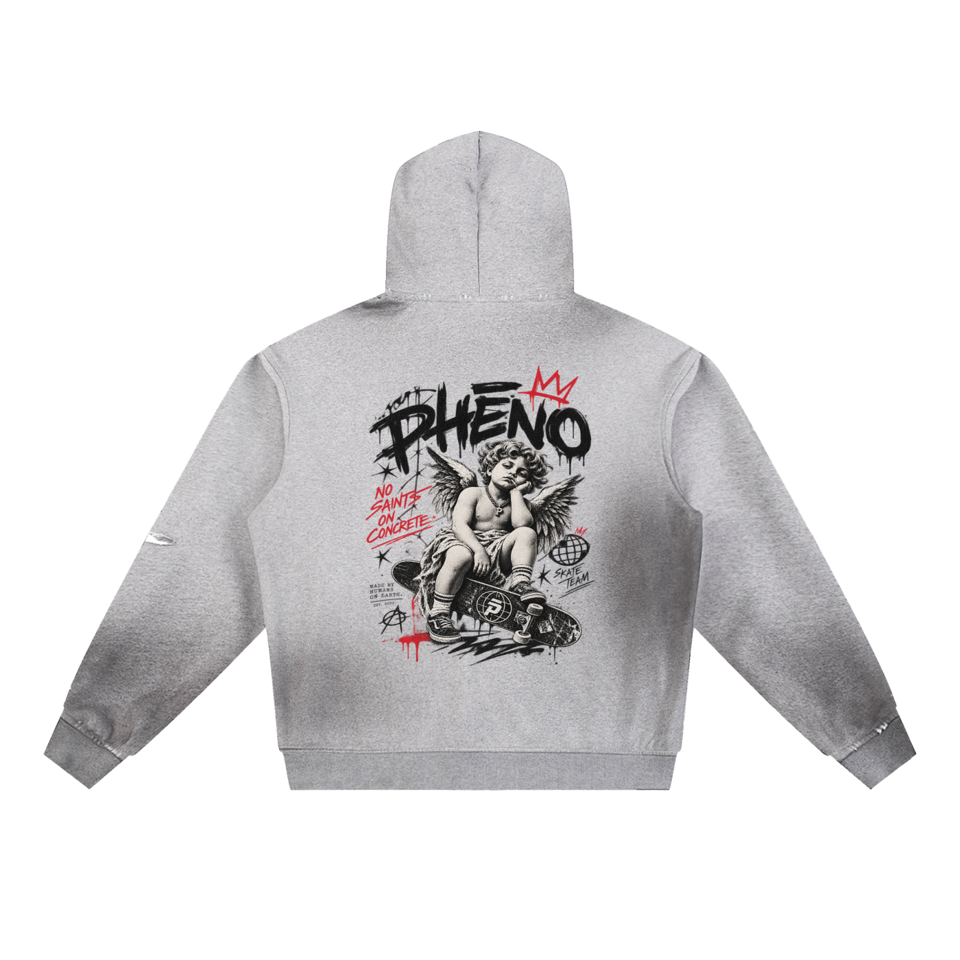 No Saints 01 Sun Fade Frayed Fleece Hoodie