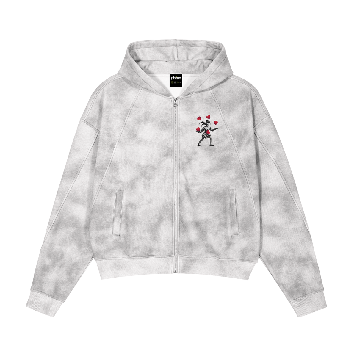 Love Dealer Dirty Washed Zip-Up Fleece Hoodie