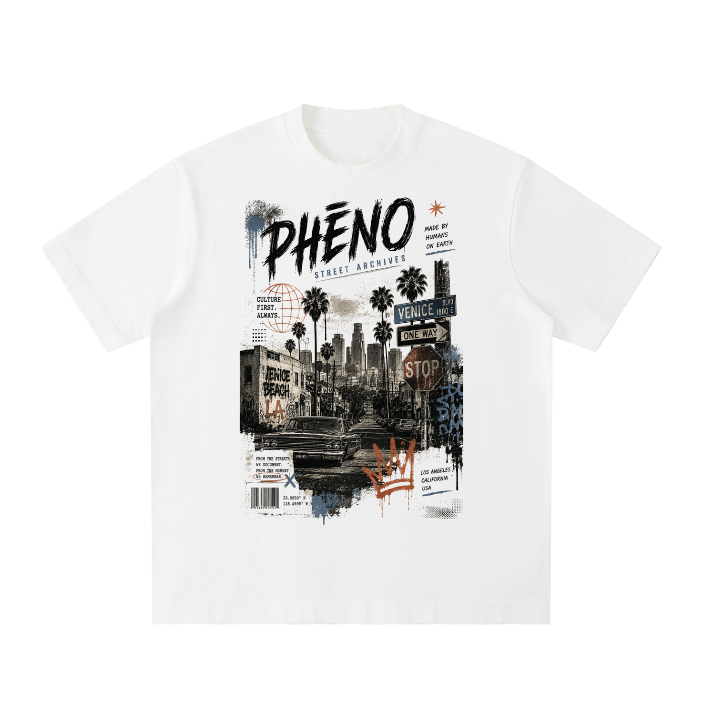 Street Archives 01 Heavyweight Vintage Washed Frayed T-Shirt