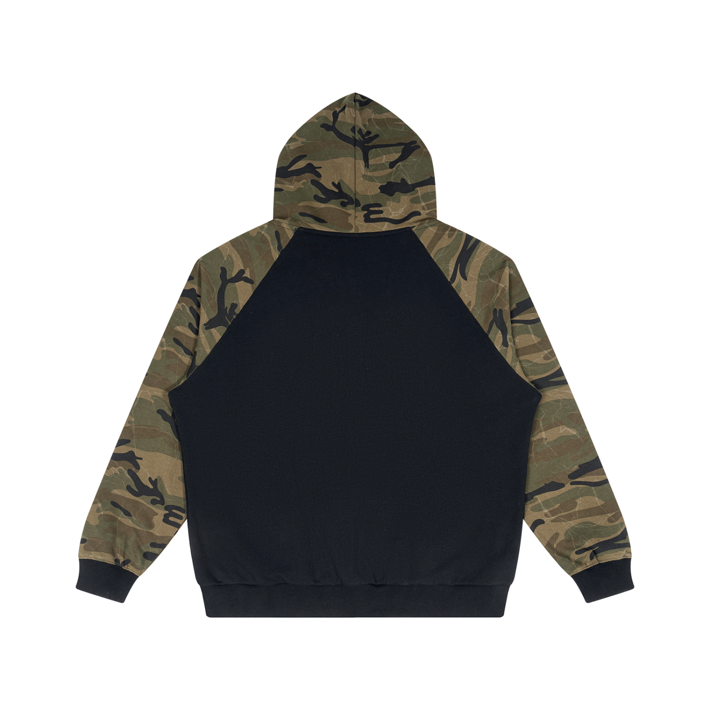 phēno Worldwide Unisex Camo-Splice Raglan Zip Hoodie