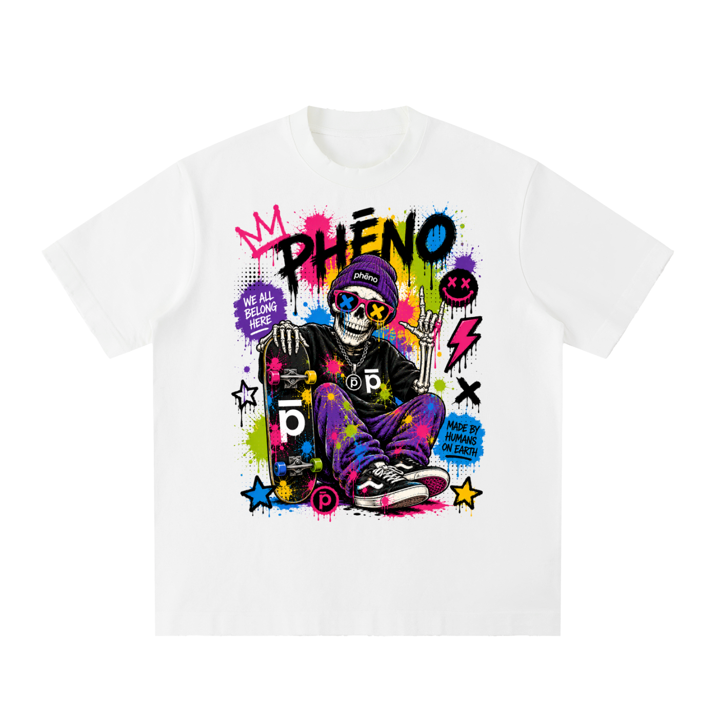 Pop Chaos Papa Chill Heavyweight Vintage Washed Frayed T-Shirt
