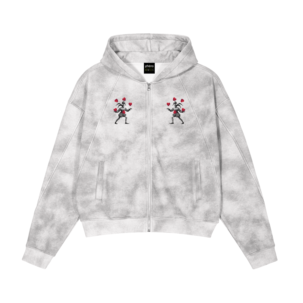 Love Dealer Dirty Washed Zip-Up Fleece Hoodie