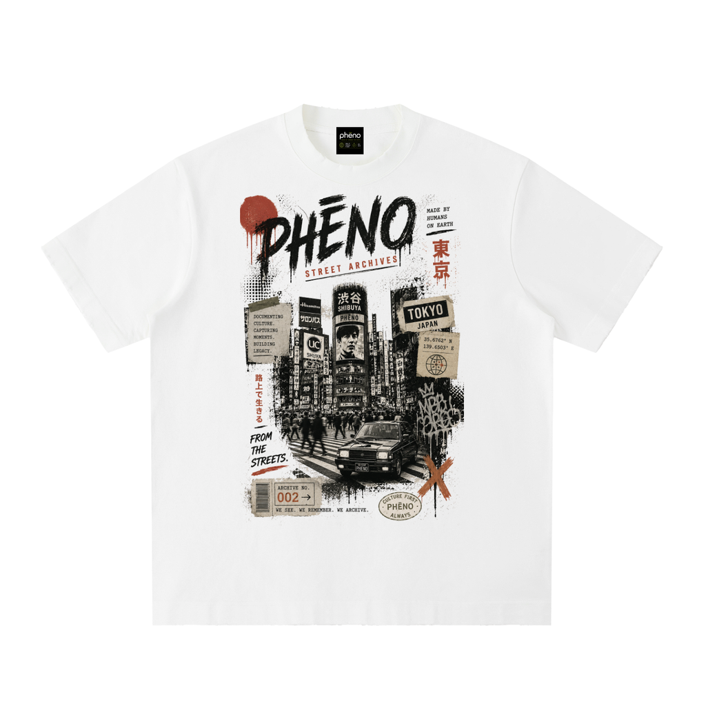 Street Archives 02  Heavyweight Vintage Washed Frayed T-Shirt