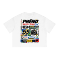 phēno Skate Team 55 Unisex Boxy Drop Shoulder Crop T-Shirt