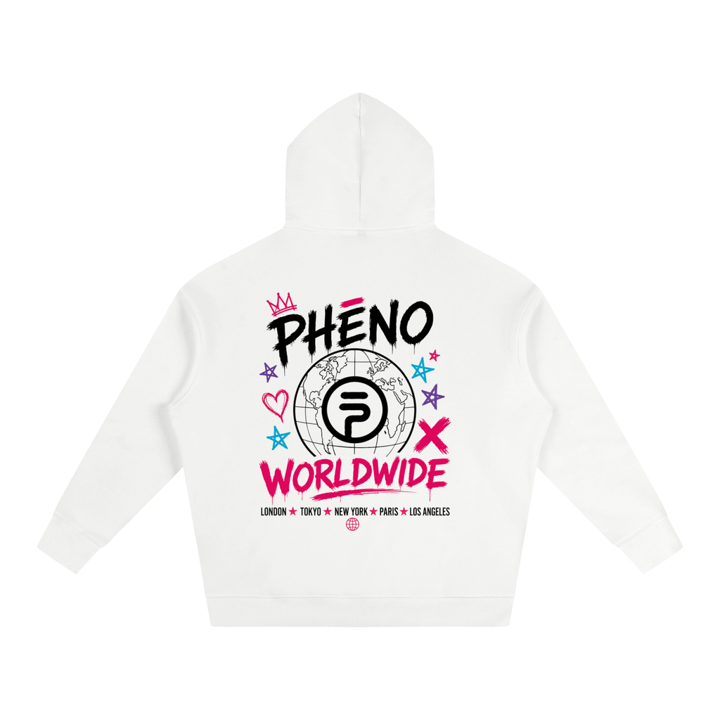 phēno Worldwide Graffiti Oversized Fleeced Hoodie