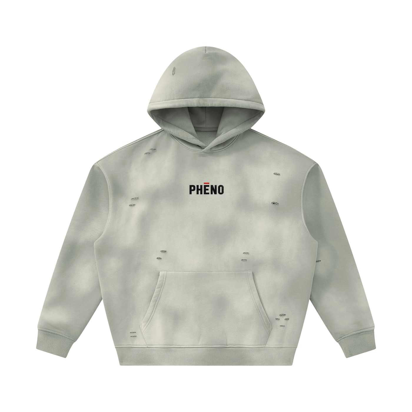phēno Unisex Sunfade Frayed Fleece Hoodie
