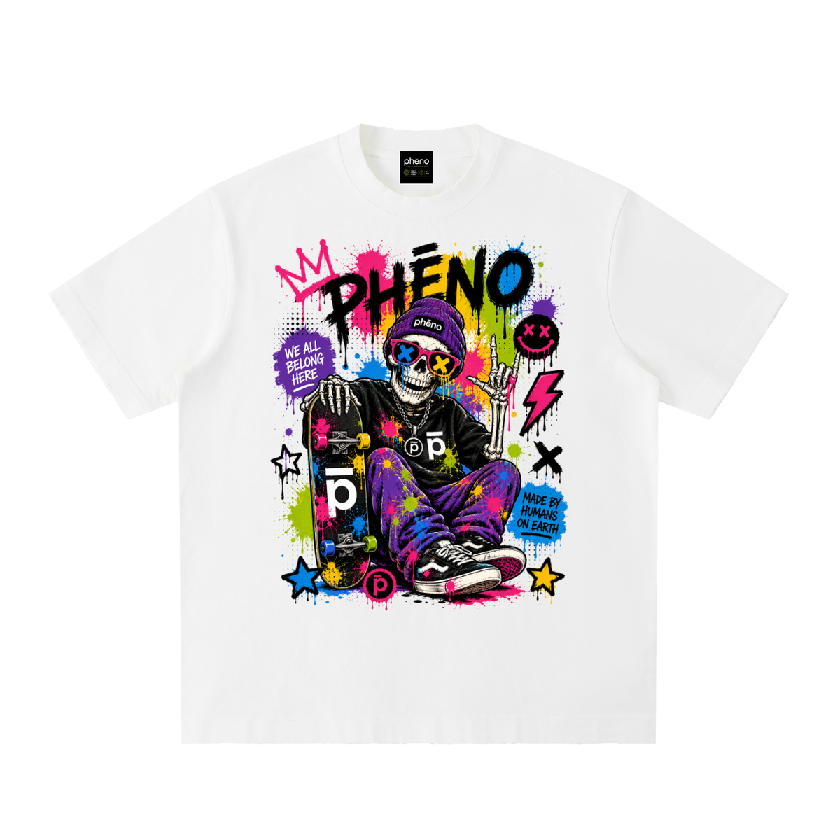 Pop Chaos Papa Chill Heavyweight Vintage Washed Frayed T-Shirt