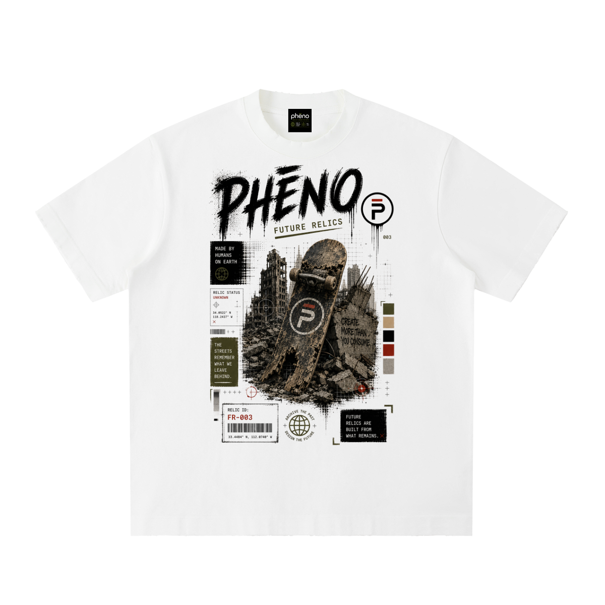 Future Relics 03 Heavyweight Vintage Washed Frayed T-Shirt