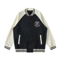 phēno Skate Club Two Black on Apricot Raglan Sleeve Varsity Jacket