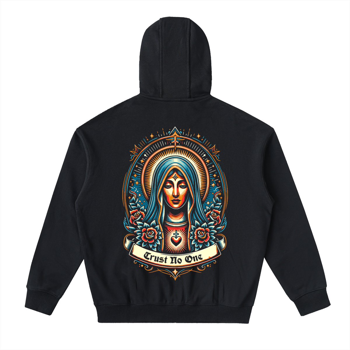 Mother of Sorrow Drop-Shoulder Zip Up Hoodie