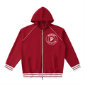 phēno Skate Club Striped Trim Zip-Up Hoodie