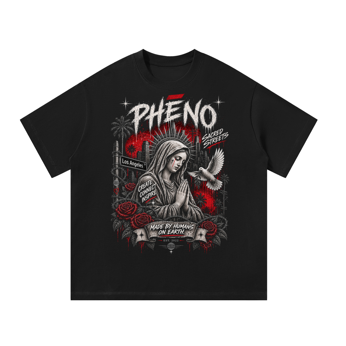 Sacred Streets I Pray for You Unisex Oversized T-Shirt