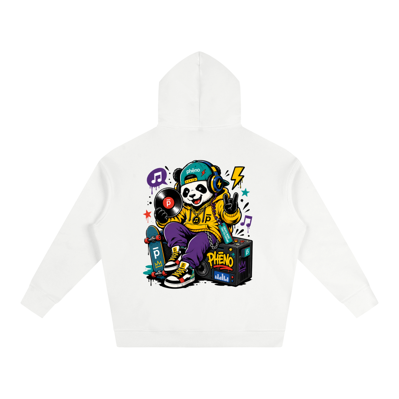 Pop Chaos Happy Panda Oversize Fleeced Hoodie