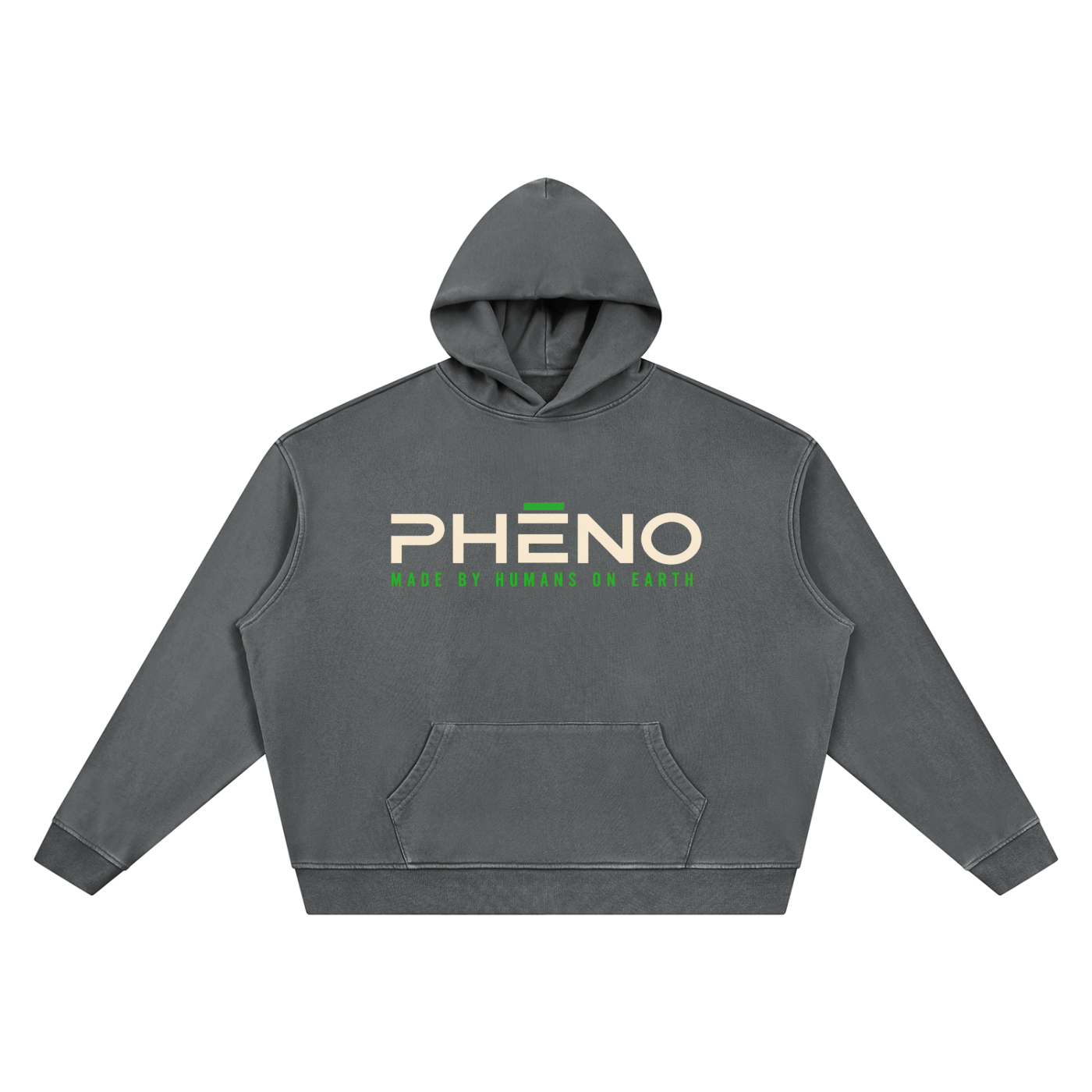 phēno Future Logo Unisex Vintage Wash Boxy Hoodie