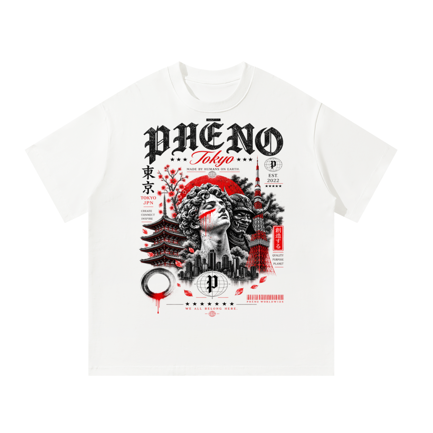 Sacred Streets Tokyo Ruins Unisex Oversized T-Shirt