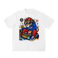 Pop Tiger Cool Cat Heavyweight Vintage Washed Frayed T-Shirt