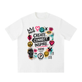 Create Connect Inspire Heavyweight Vintage Washed Frayed T-Shirt
