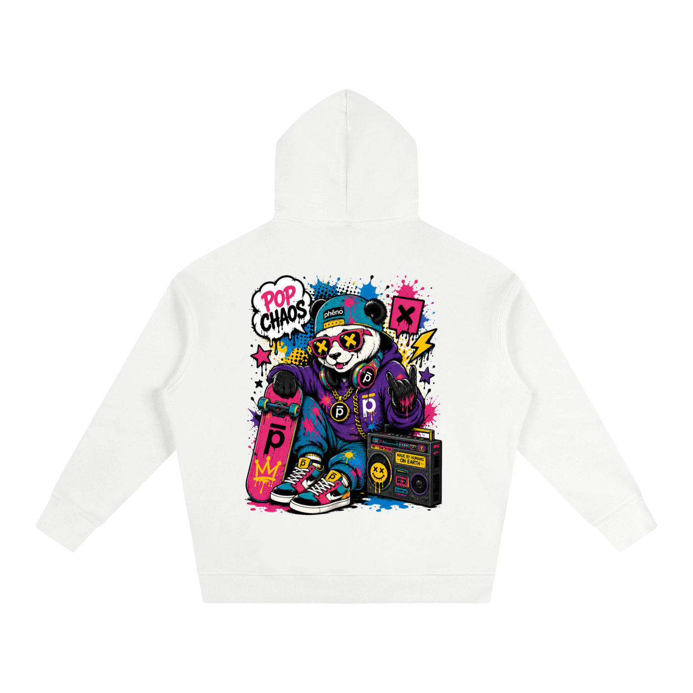 Pop Chaos Panda Craze Oversize Fleeced Hoodie