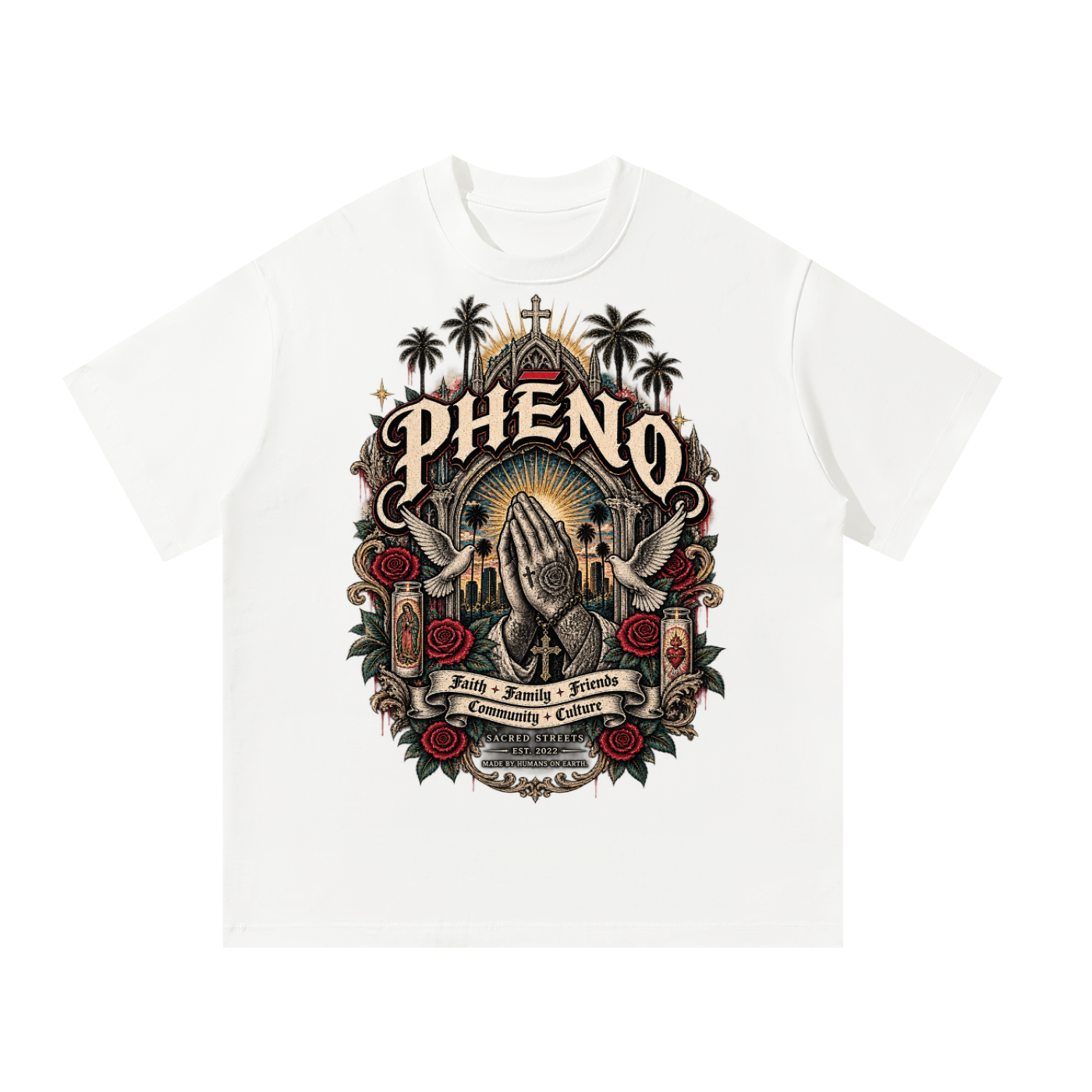 Sacred Streets Faith Unisex Oversized T-Shirt
