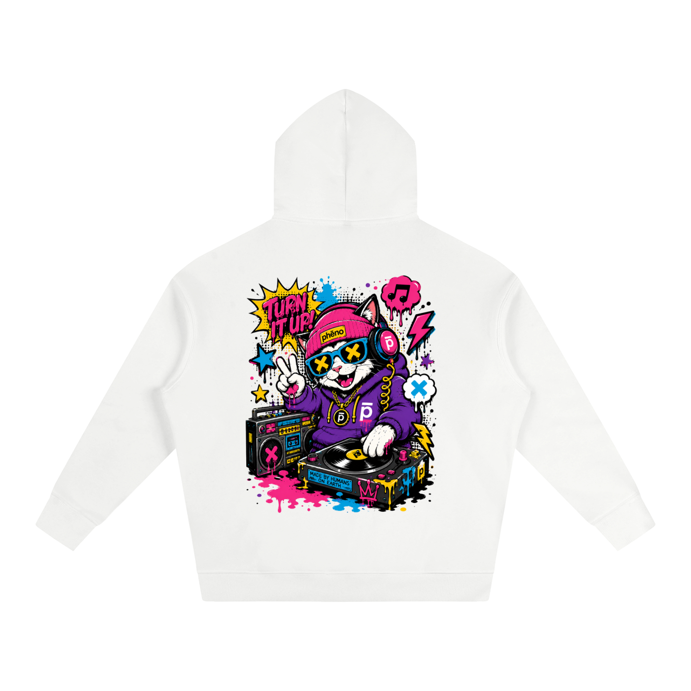 Pop Chaos Turn it Up Oversize Fleeced Hoodie