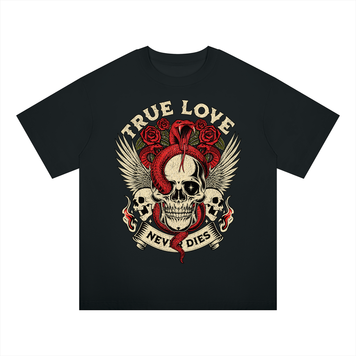 True Love Never Dies Unisex Oversized Drop Shoulder T-Shirt