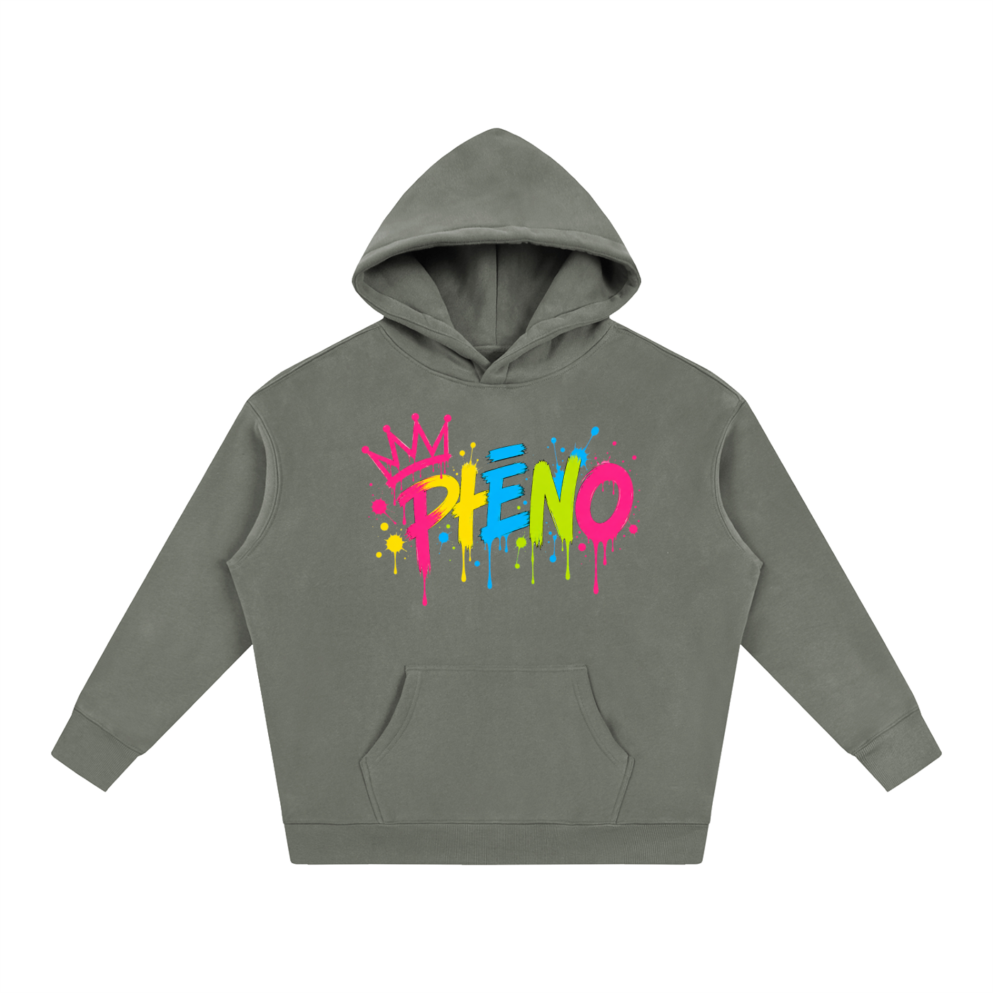 Pop Chaos Graffiti Splash Oversize Fleeced Hoodie