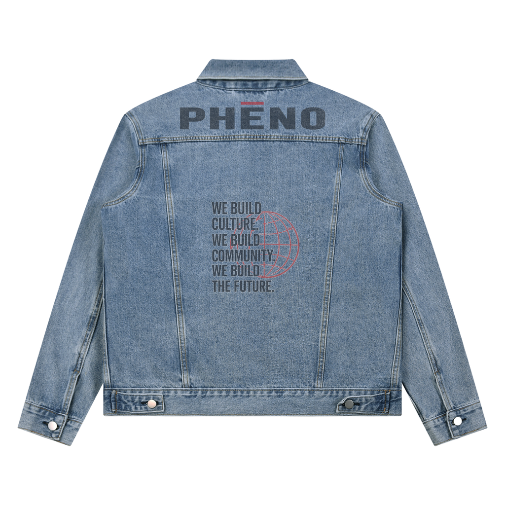 phēno Skate Club Unisex Vintage Wash Denim Jacket