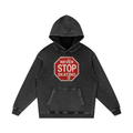Never Stop Skating Snow Washed Loose Cotton Hoodie