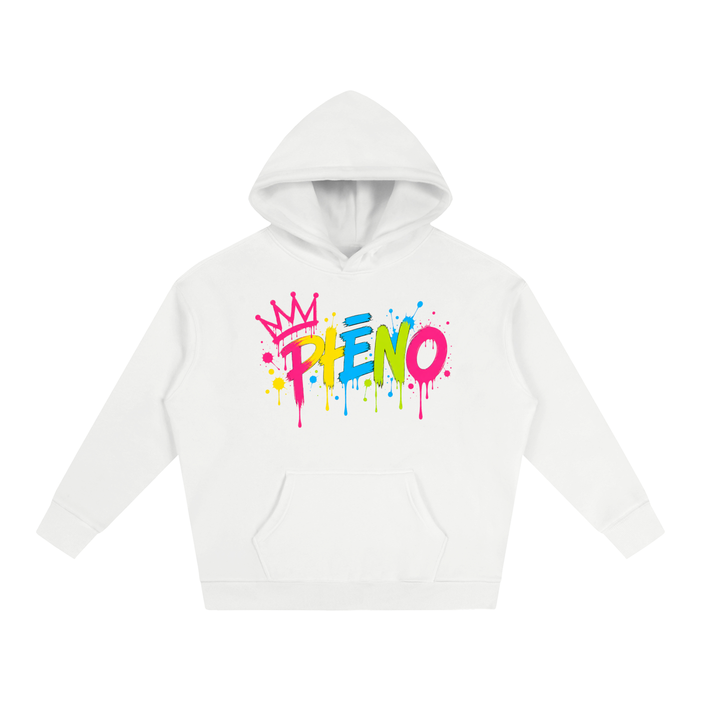 Pop Chaos Graffiti Splash Oversize Fleeced Hoodie