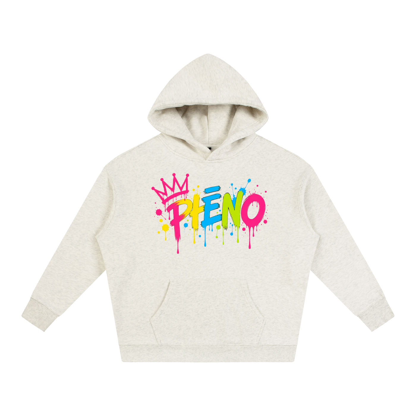 Pop Chaos Graffiti Splash Oversize Fleeced Hoodie