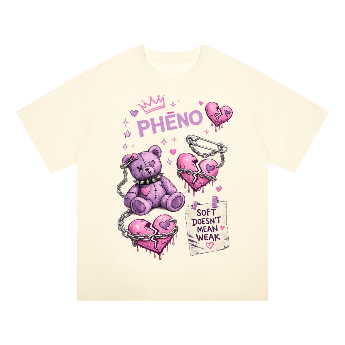 Pretty Savage  Plush Unisex Oversized Drop Shoulder T-Shirt