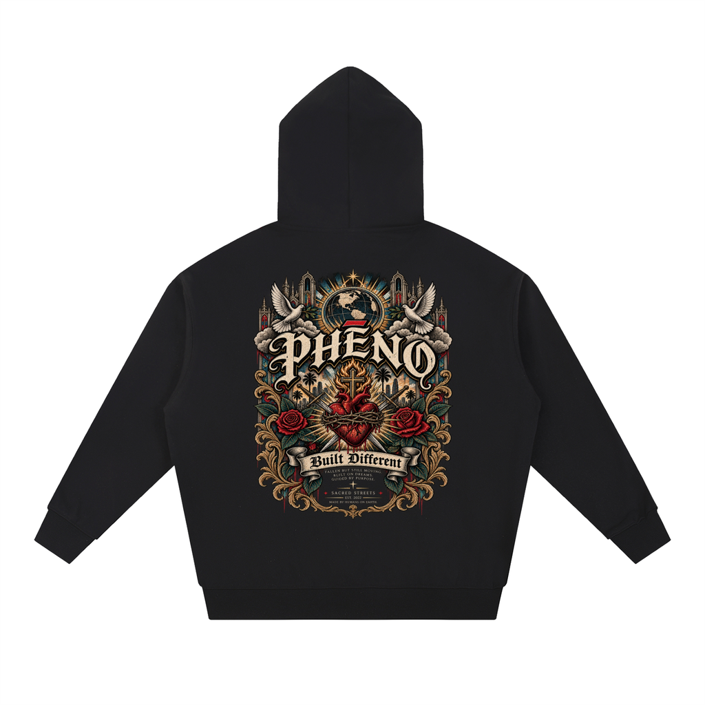 Sacred Streets Built Different Essential Heavyweight Hoodie