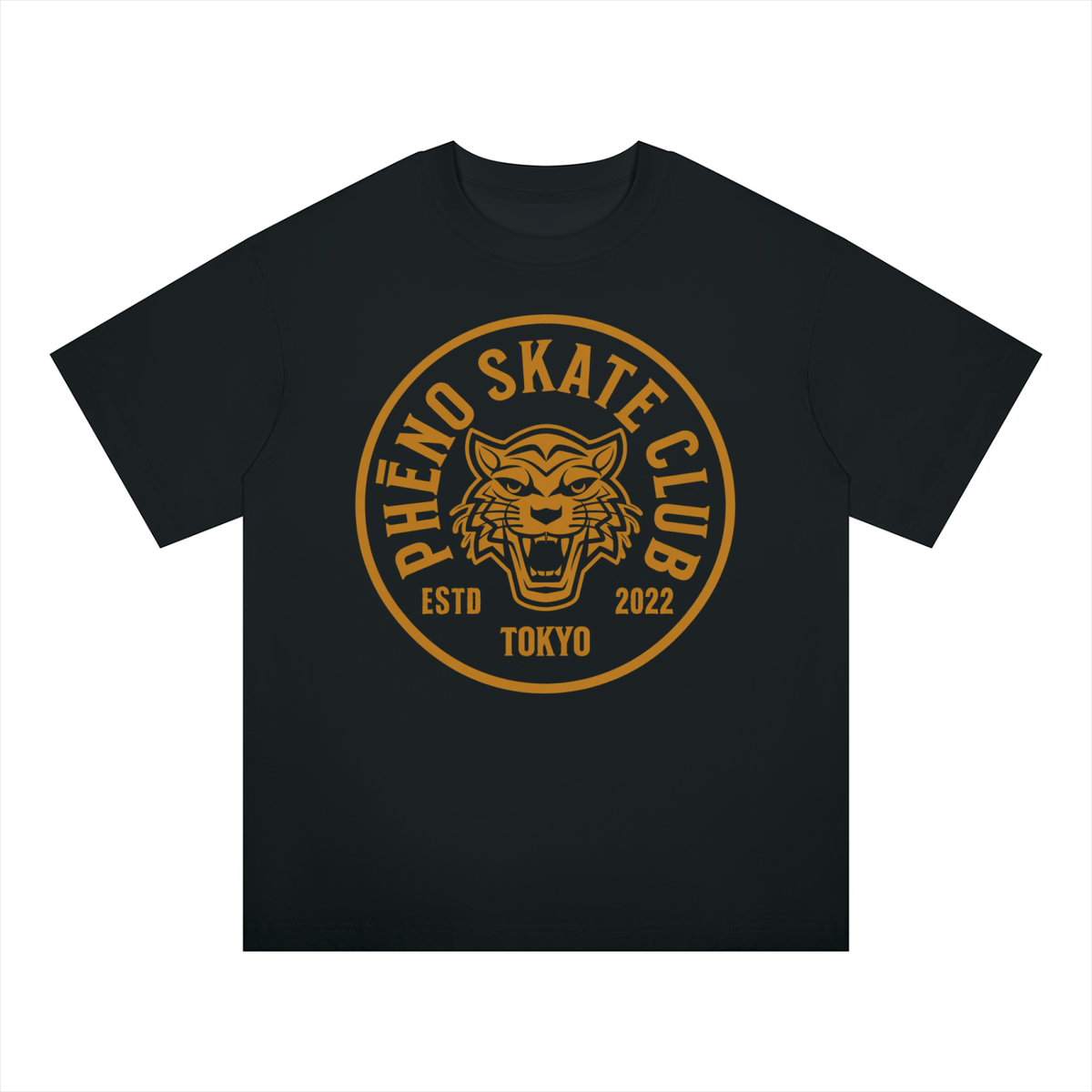phēno Skate Club Tokyo Tiger Unisex Oversized Drop Shoulder T-Shirt