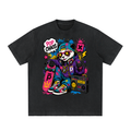 Pop Chaos Skate Bear Heavyweight Vintage Washed Frayed T-Shirt