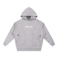 phēno Snow Washed Distressed Panel Pocket Hoodie