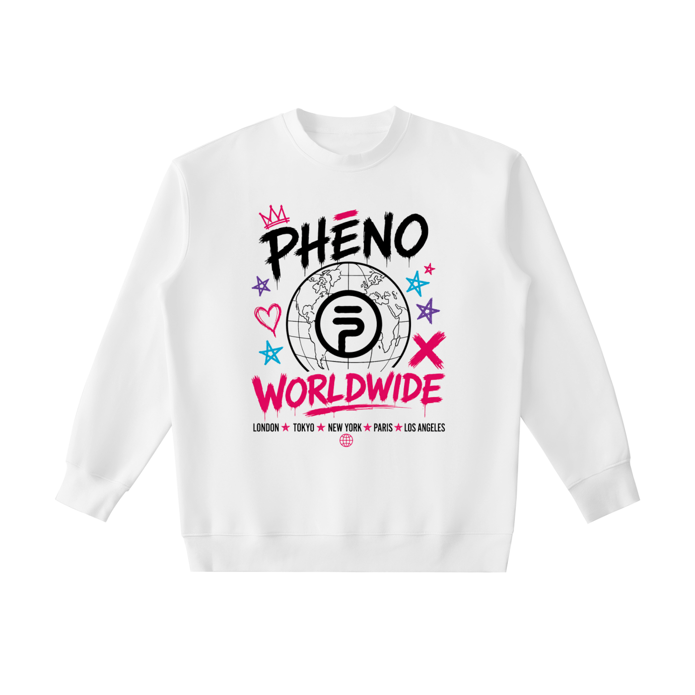 phēno Worldwide Graffiti Essential Heavyweight Crewneck Sweatshirt