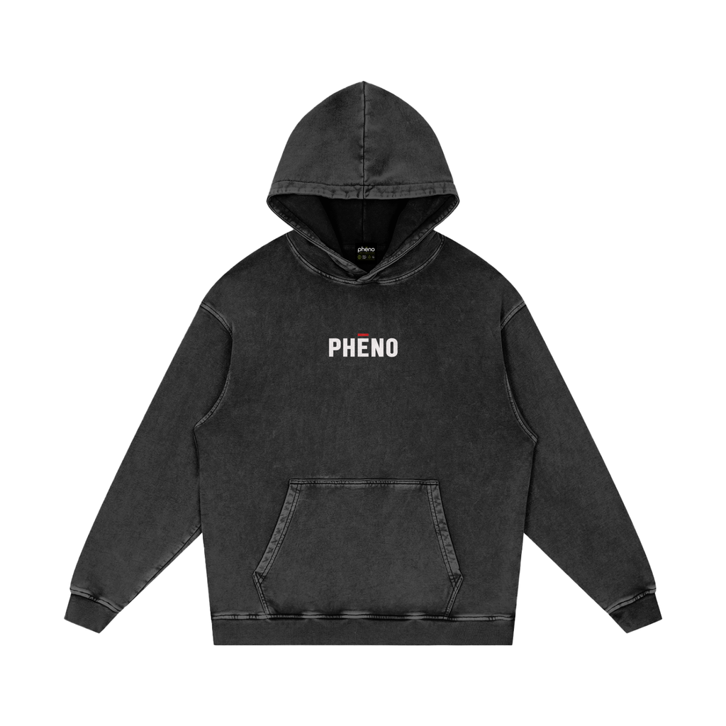 phēno Street Archives Tokyo Snow Washed Loose Cotton Hoodie