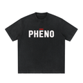 phēno Distressed Logo Heavyweight Vintage Washed Frayed T-Shirt