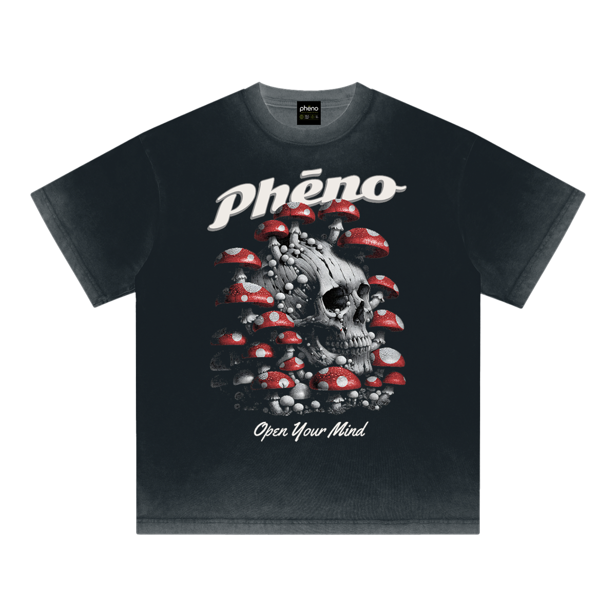 Open Your Mind Reverse Dyed Loose Cotton T-Shirt