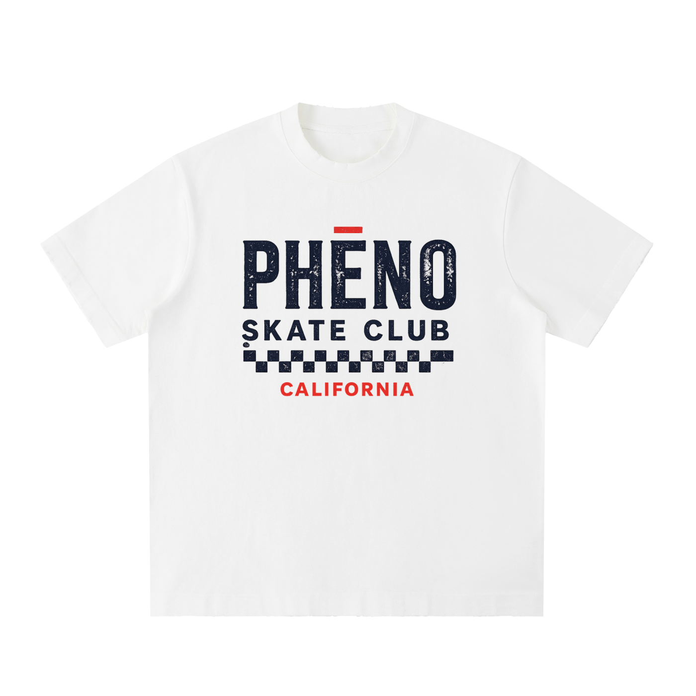 phēno Skate Club Heavyweight Vintage Washed Frayed T-Shirt