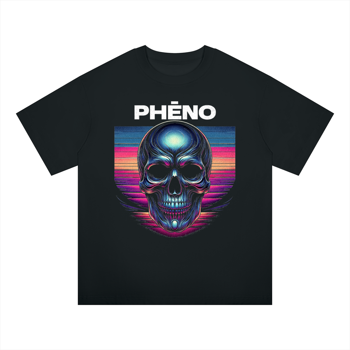 Chrome Skull Unisex Oversized Drop Shoulder T-Shirt