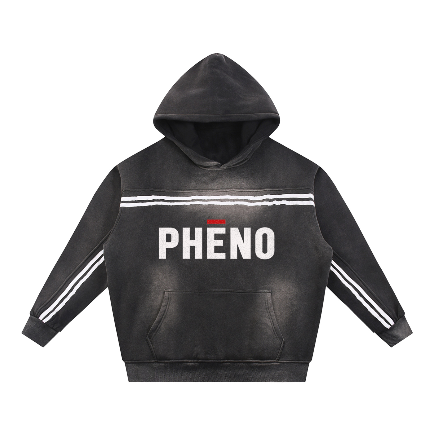 phēno Sun Fade Contrast Tape Fleece Hoodie
