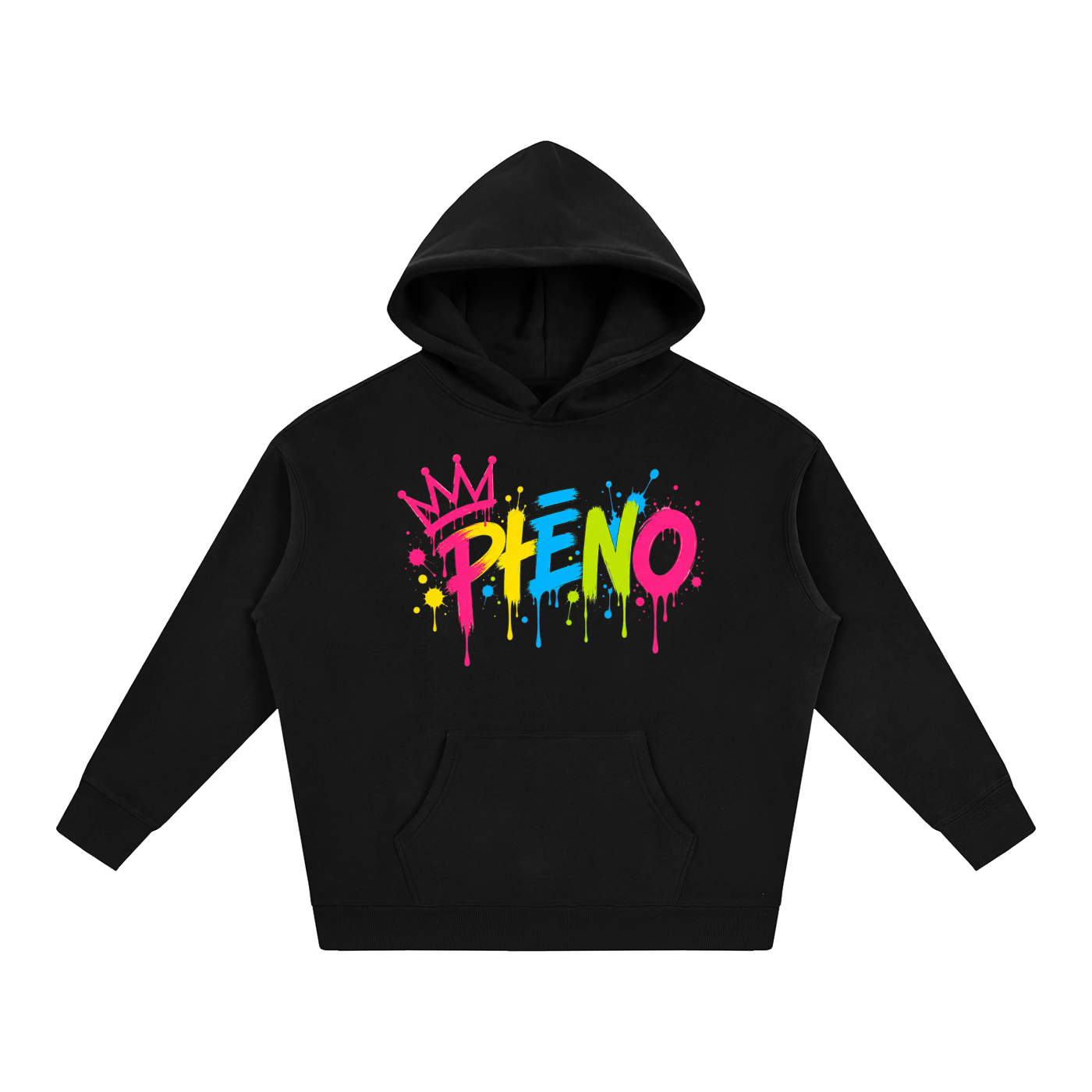 Pop Chaos Graffiti Splash Oversize Fleeced Hoodie