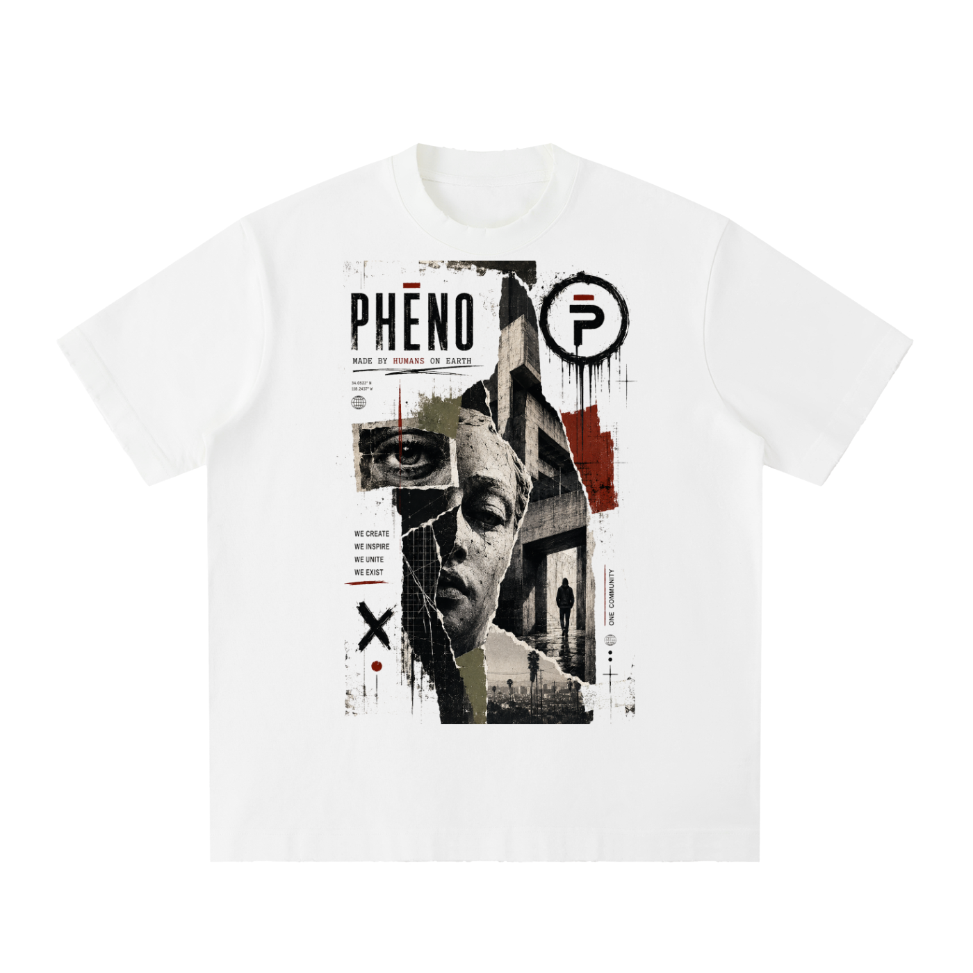 Reflective Dreams Heavyweight Vintage Washed Frayed T-Shirt