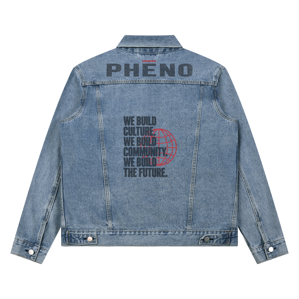 phēno Skate Club Unisex Vintage Wash Denim Jacket