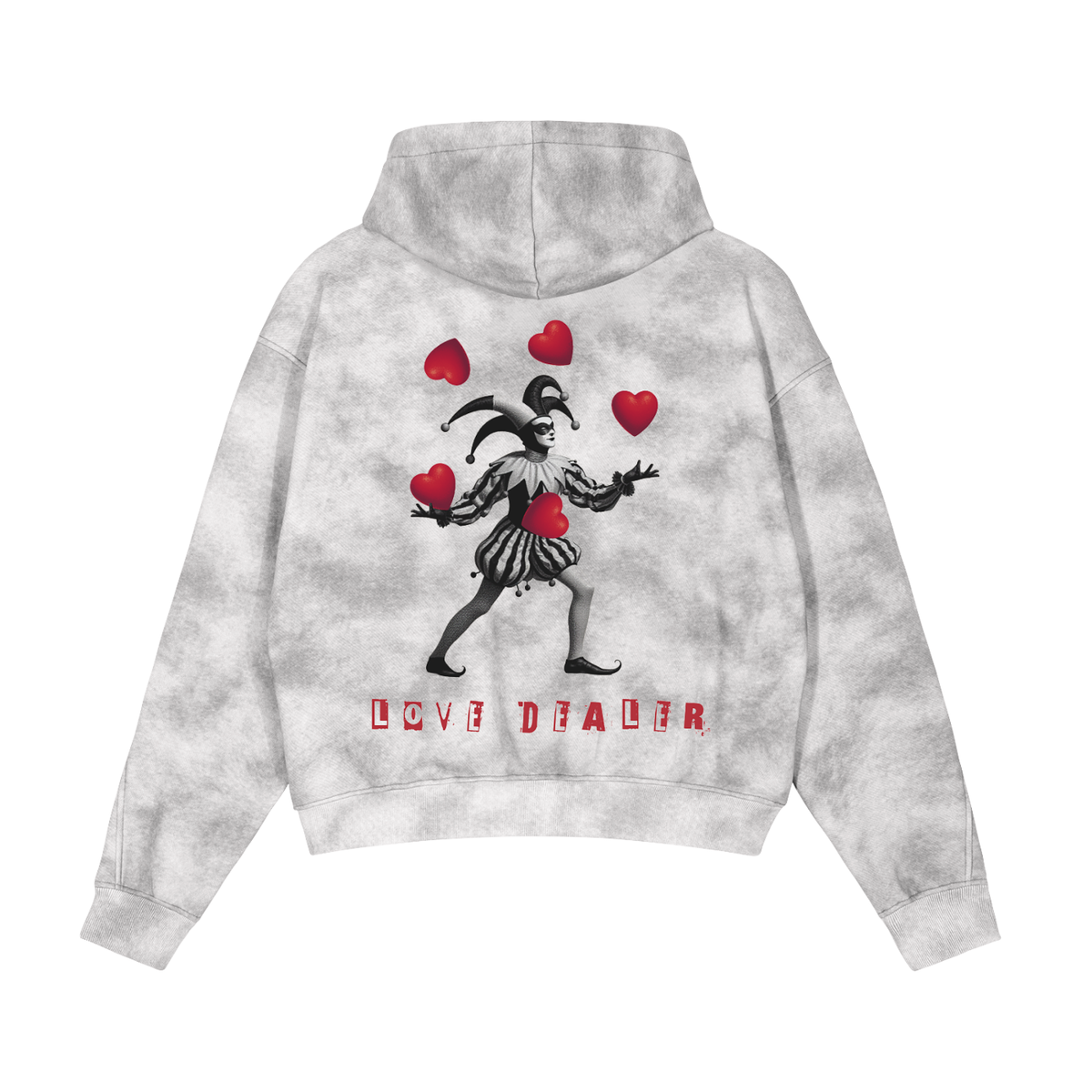Love Dealer Dirty Washed Zip-Up Fleece Hoodie