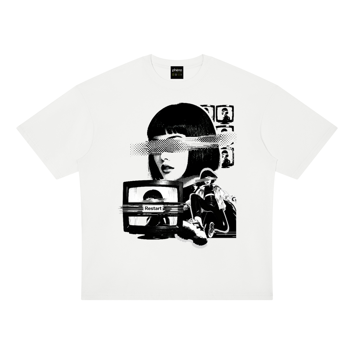 Restart Unisex Oversized Drop Shoulder T-Shirt