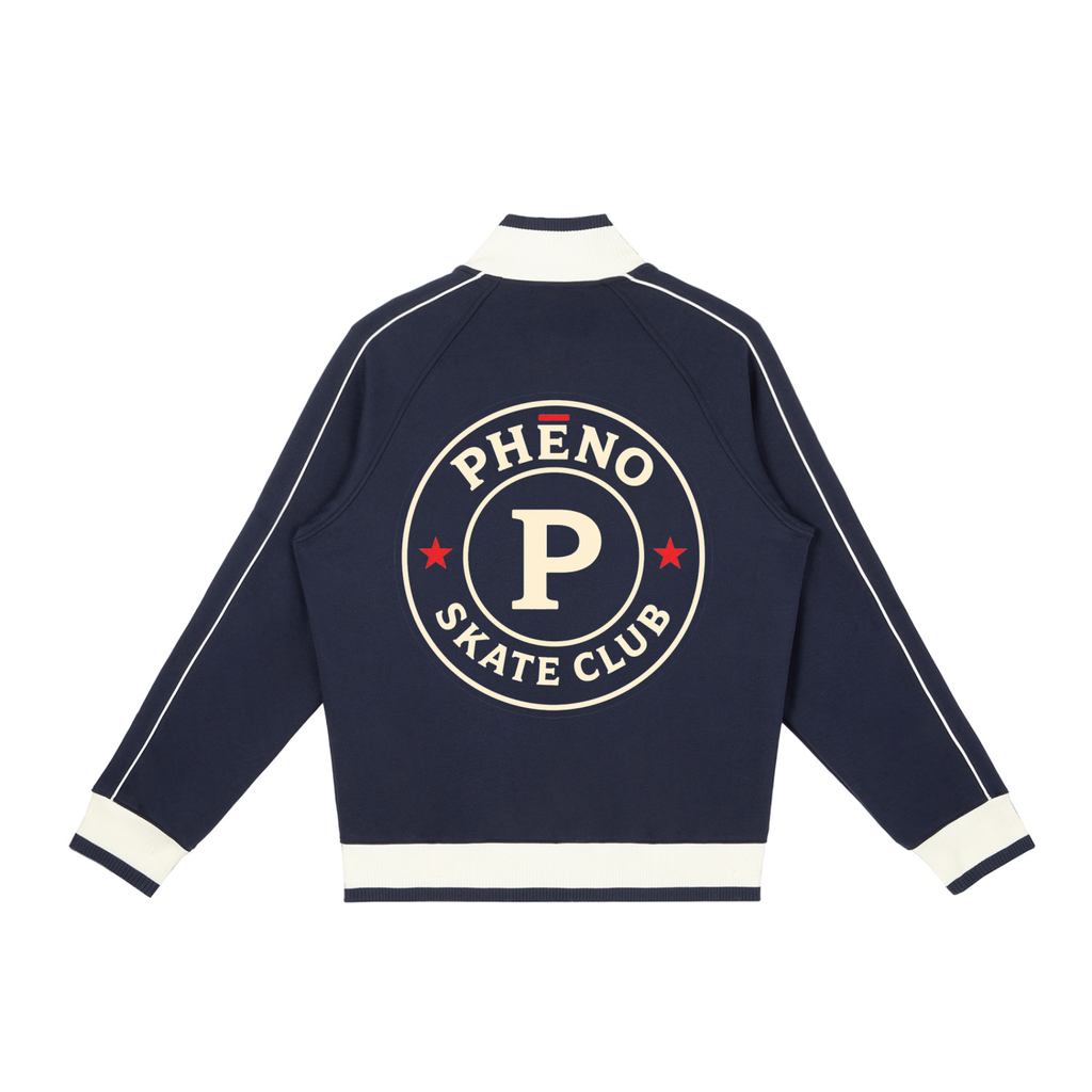phēno Skate Club Color Block Raglan Sleeve Zip Track Jacket