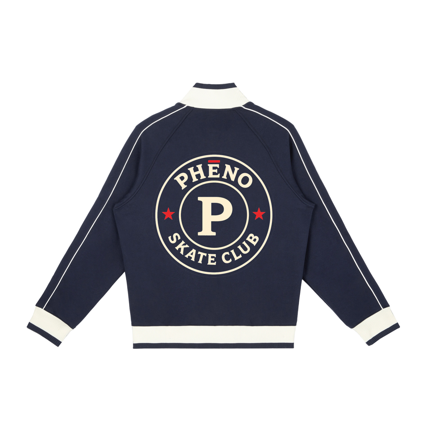 phēno Skate Club Color Block Raglan Sleeve Zip Track Jacket